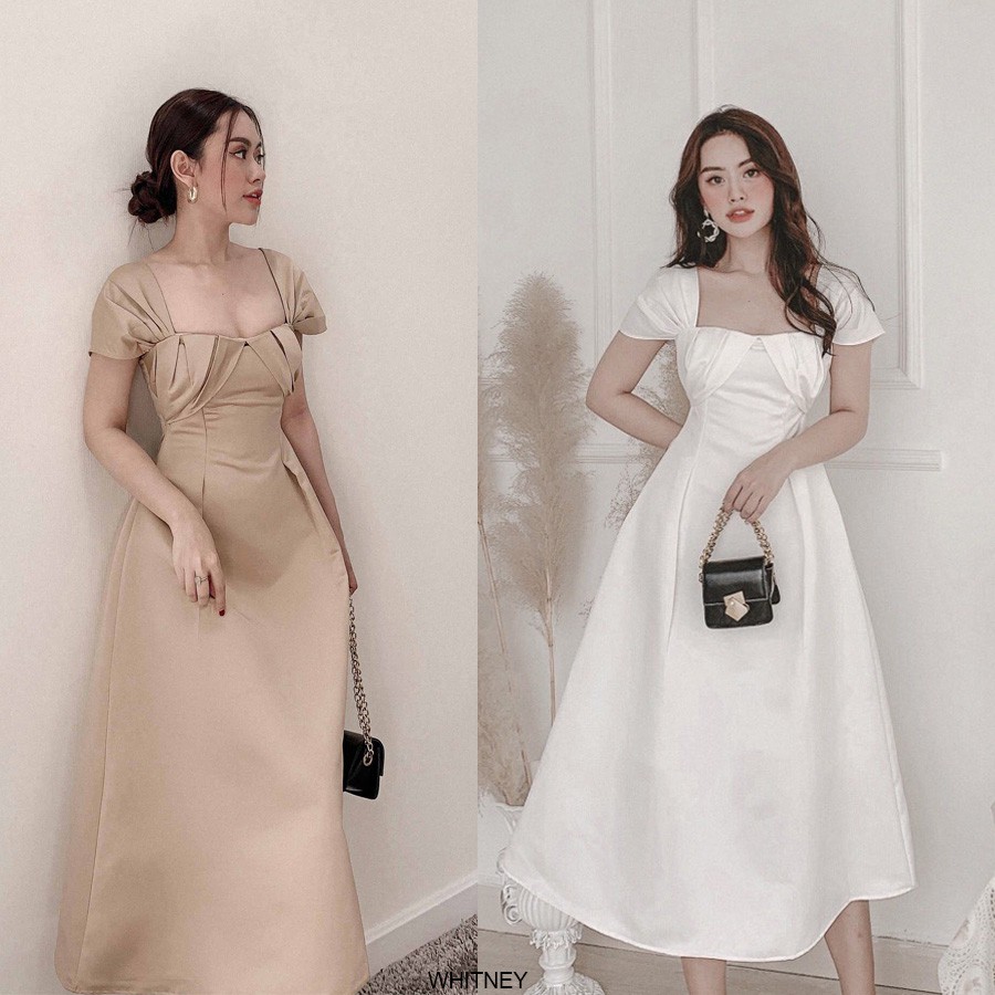 NAPUBEE Đầm Dự Tiệc Thiết Kế Cao Cấp - Váy Maxi Đi Biển Sang Trọng WHITNEY DRESS