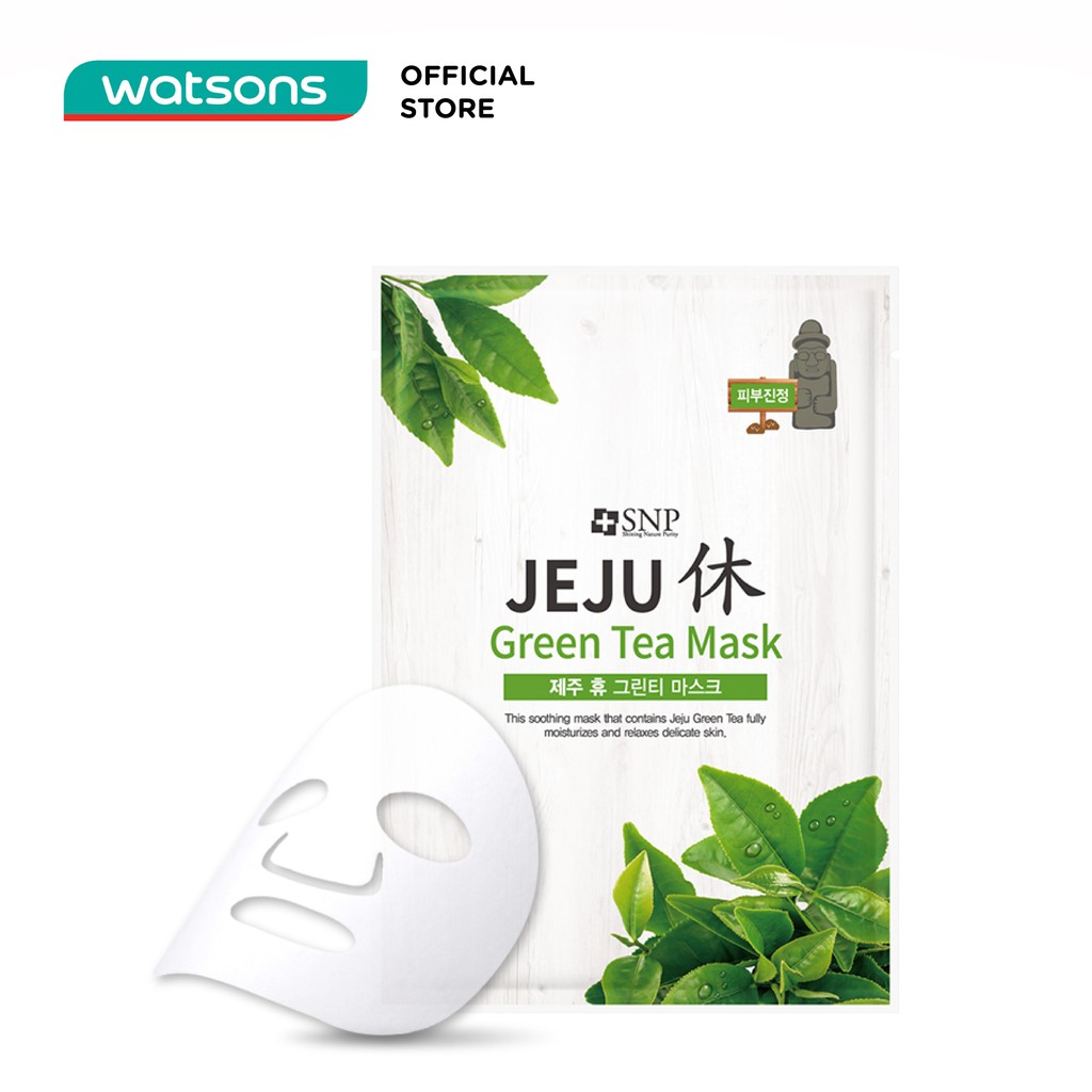 Mặt Nạ Dưỡng Tinh Chất Trà Xanh SNP Jeju Green Tea Mask 22ml