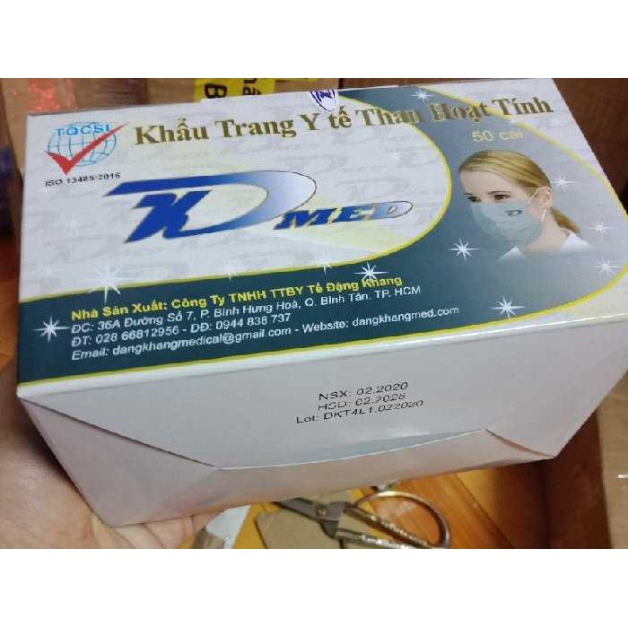 Khẩu trang y tế 4 lớp Đặng Khang hộp 50 cái