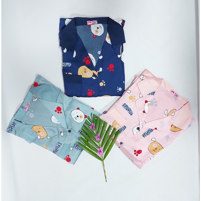 Đồ ngủ Pijama chất lụa Satin Cao Cấp hình thú siêu dễ thương