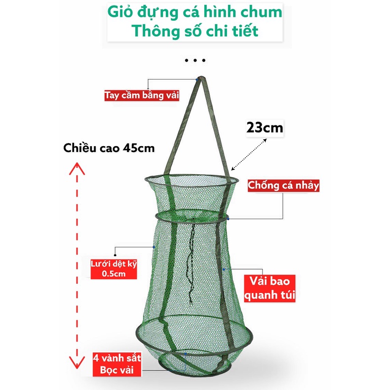 giỏ đựng cá y hình giá rẻ, giỏ hình chum