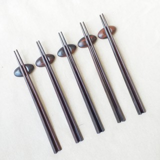 Đũa gỗ Trắc đỏ hình Trái Tim 23cm ( 5 đôi /Túi) - Đũa gỗ tự nhiên cao cấp