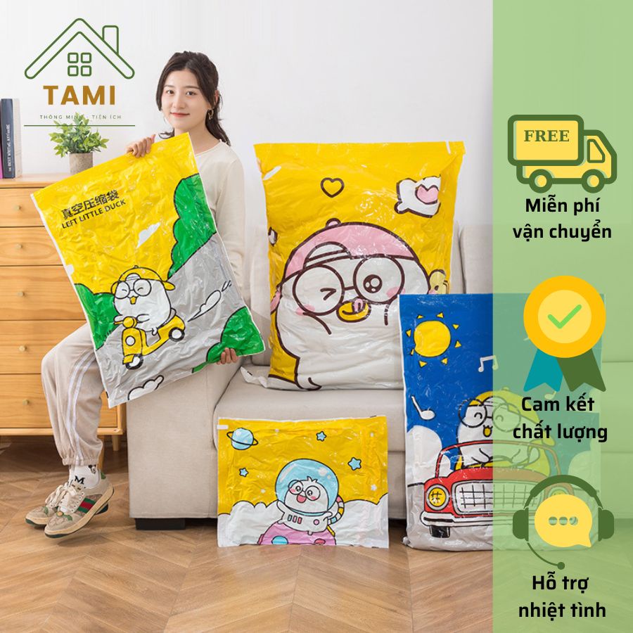 Máy hút chân không, túi hút chân không đựng quần áo chăn màn mền, gọn gàng, chống mốc