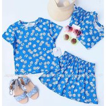 Set áo cotton + chân váy bé gái 1,5-10y H&M