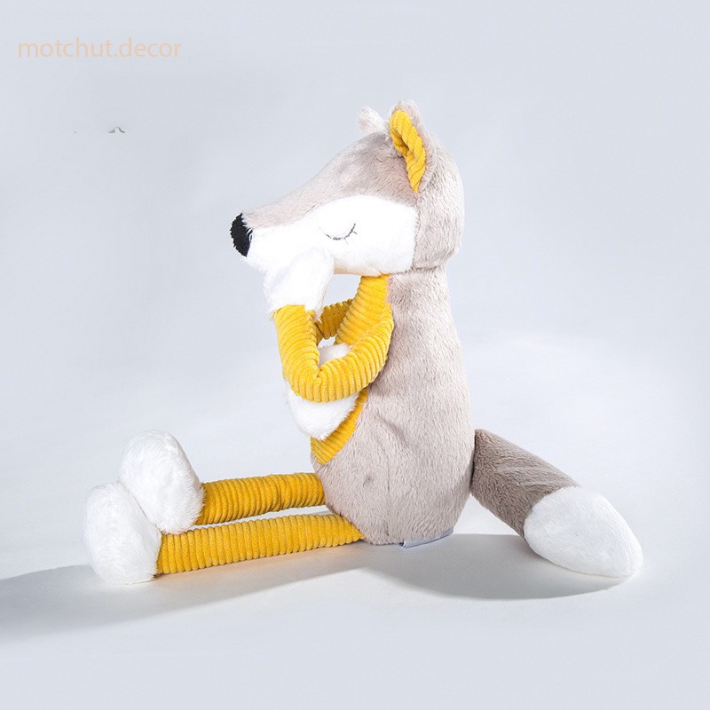 Thú bông chính hãng nai sừng tấm, chồn vàng, cáo đỏ mềm mịn size 40cm