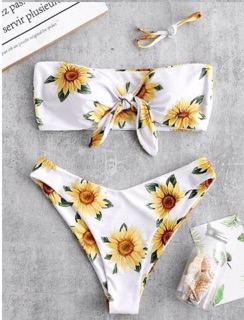 [HÀNG QC, CÓ SIZE] Bikini 2 mảnh hoa hướng dương