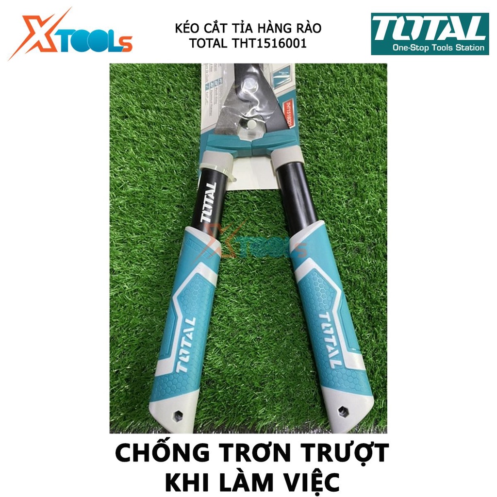 Kéo cắt tỉa hàng rào TOTAL THT1516001 | dụng cụ cắt cây kiểng Kích thước 22 inch, Chất liệu thép không gỉ, Tay cầm bằng