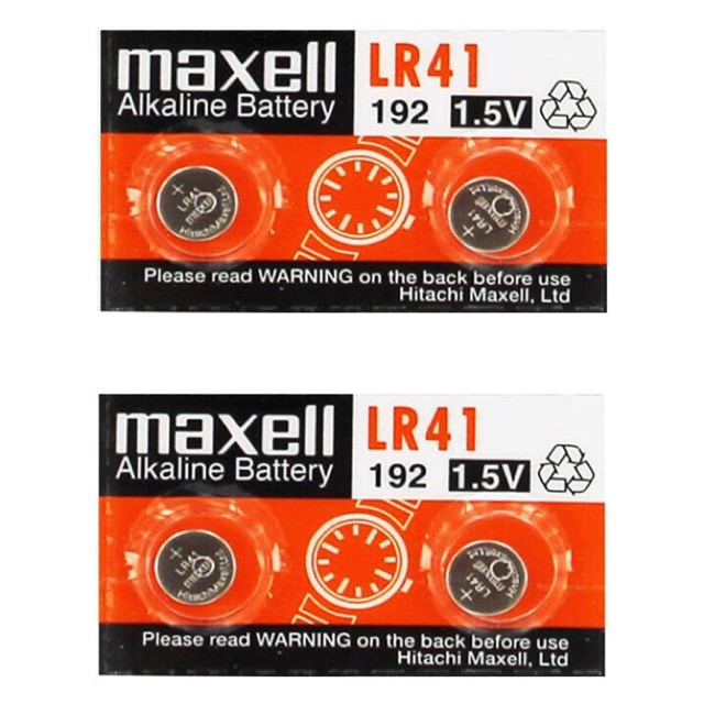 Bộ 4 Viên Pin LR41 AG3 192 Maxell Chính Hãng Vỉ 2 Viên