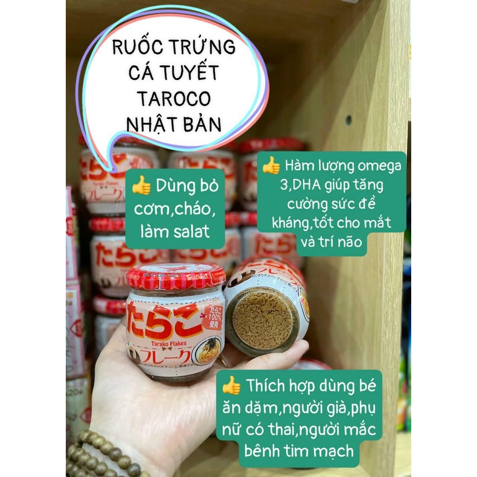 Trứng Cá Tuyết Tarako 50G Nhật Cho Bé Ăn Dặm Từ 8 Tháng Tuổi Thơm Ngon Bổ Dưỡng Bổ Sung Omega DHA