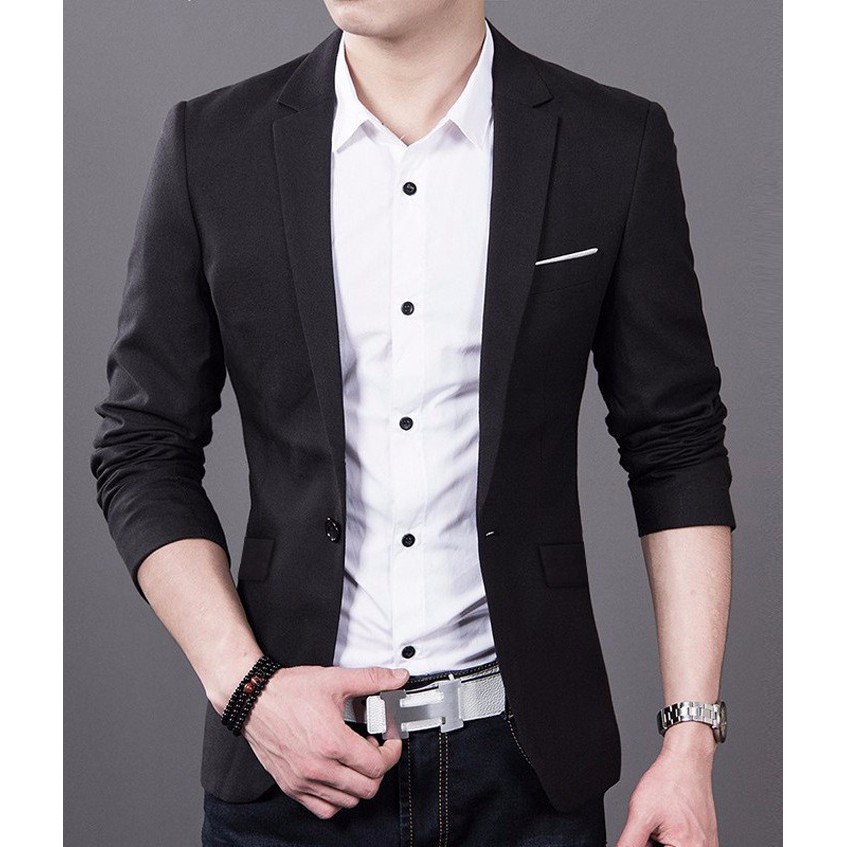 Bộ vest nam full size màu đen (áo vest+quần+cà vạt+nơ)