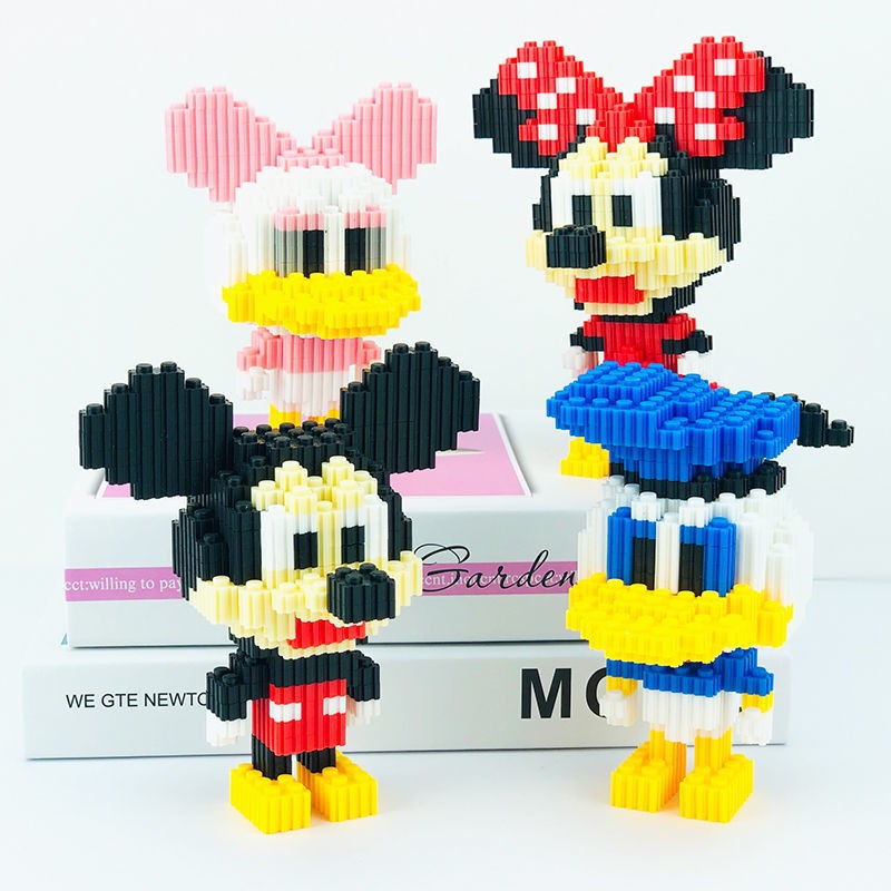 Lego 3D Disney mô hình lắp ghép đồ chơi Vịt Donald, Vịt Daisy KT 14x10 - 700 chi tiết Lego Hot trend