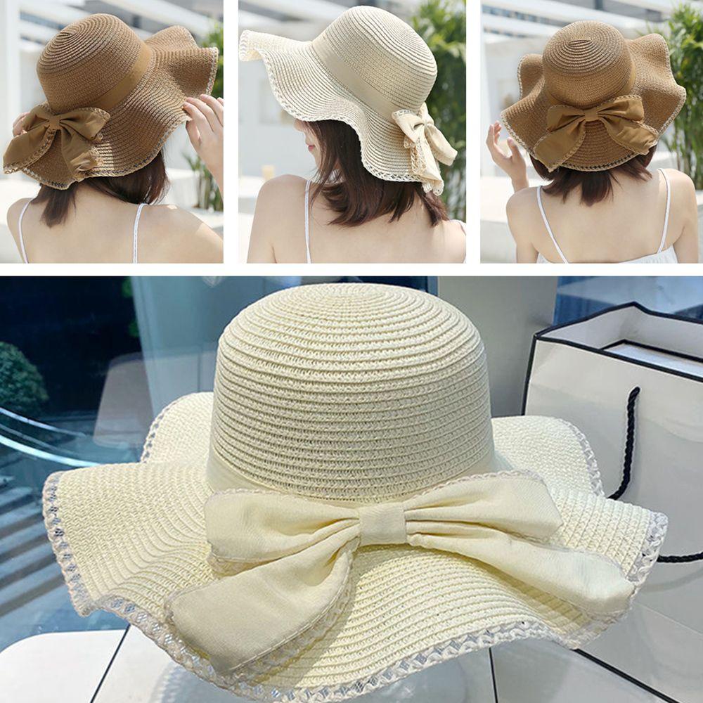 Nón Cối Rộng Vành Phối Nơ Thời Trang Xuân Hè Cho Nữ