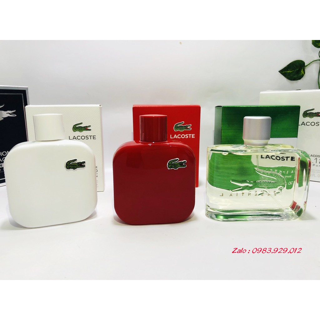 [Mẫu thử 2,5,10ml] Nước Hoa Lacoste L.12.12 Blanc, Rouge, Essential