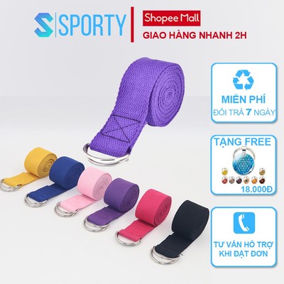 Dây tập Yoga cotton dài 1,8m SPORTY YGT11 tập cơ tay, chân, lưng, tăng độ dẻo dai, uốn cong lưng