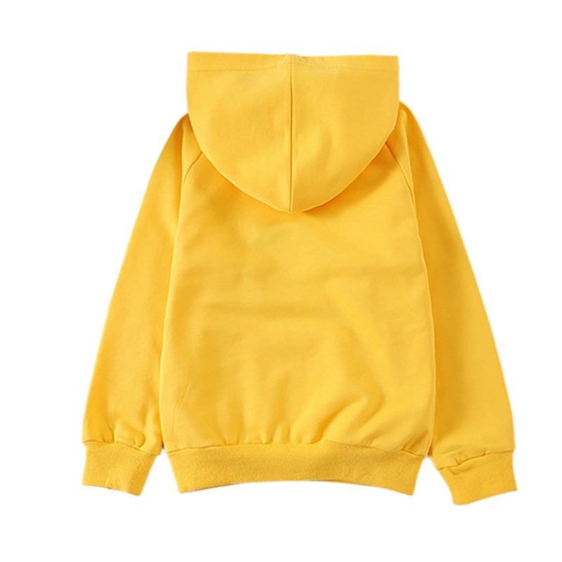 Áo hoodie dài tay in chữ "Oh,yes." màu trơn cho bé từ 2-8 tuổi