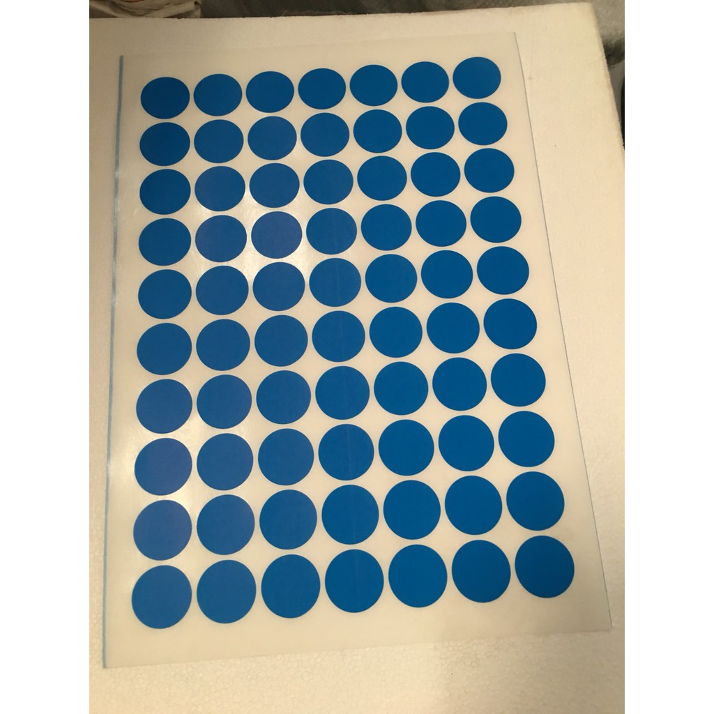 Tem tròn dán lỗi. Đường kính 1cm, 2cm, 2.5cm. Tem QC - PASS - NG.