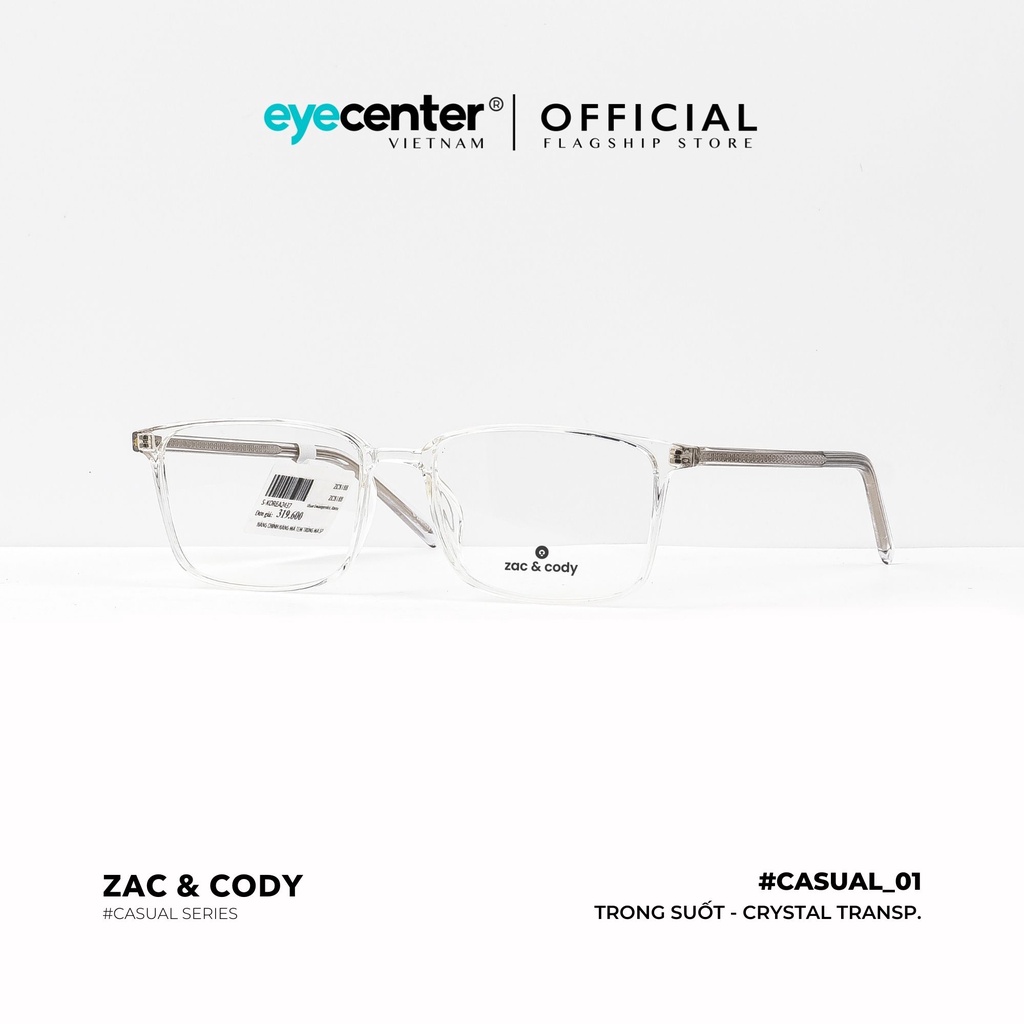 Gọng kính vuông nam nữ chính hãng C01S by Zac & Cody nhập khẩu Eye Center Vietnam