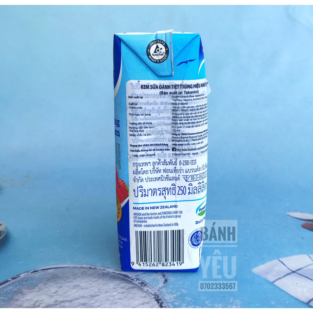 Whipping Anchor 250ml làm kem trang trí bánh kem - DL02
