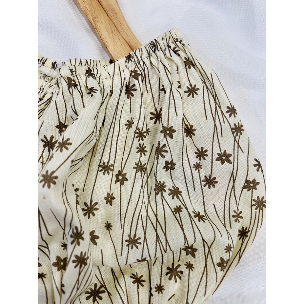 SPK- Áo kiểu nữ, áo nữ hoa nhí màu nude size S SKUA-68