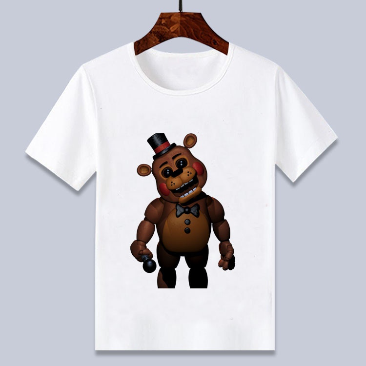 Áo Thun Ngắn Tay In Hoạt Hình 3D Five Night At Freddy Fnaf Dành Cho Trẻ