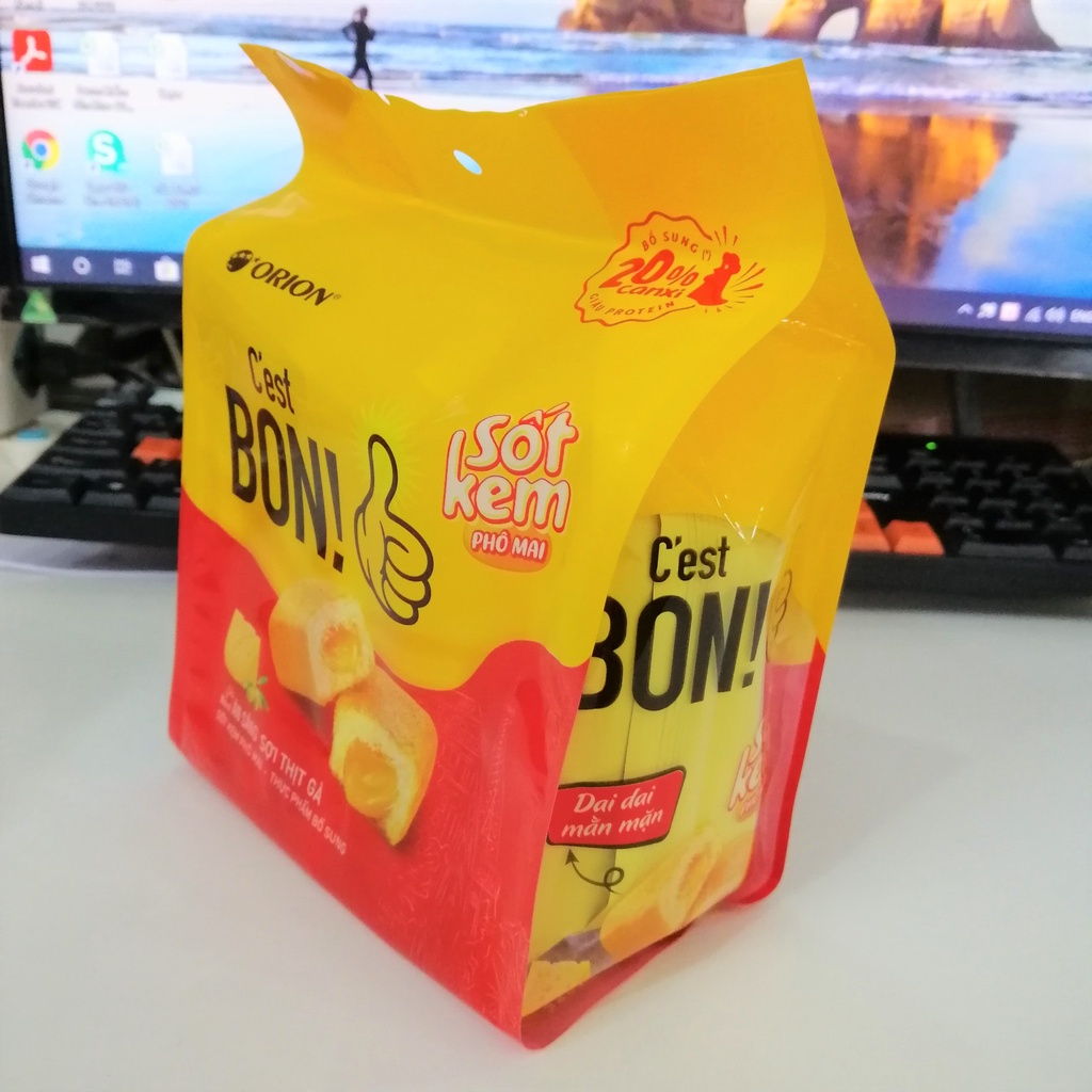 Bánh Ăn Sáng C'est Bon Orion Sợi Thịt Gà Sốt Kem Phô Mai (Túi 101.5g)