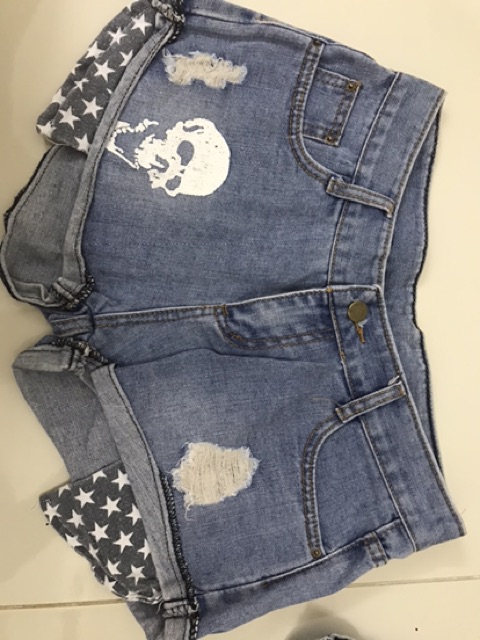 Thanh lý quần short jeans lưng cao bigsize