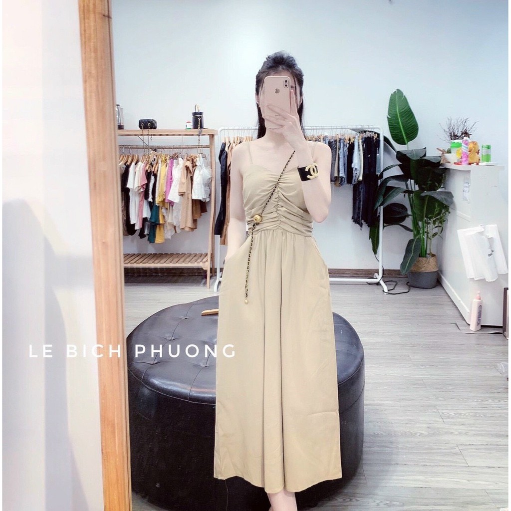 Đầm Nữ, Váy 2 Dây Nữ Rúm Ngực Dáng Dài Xòe Siêu Xinh Hàng Loại 1 Hot Trend | BigBuy360 - bigbuy360.vn