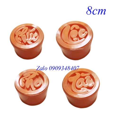 Khuôn Xôi Tròn 8cm Chữ Phúc Lộc Thọ Tài