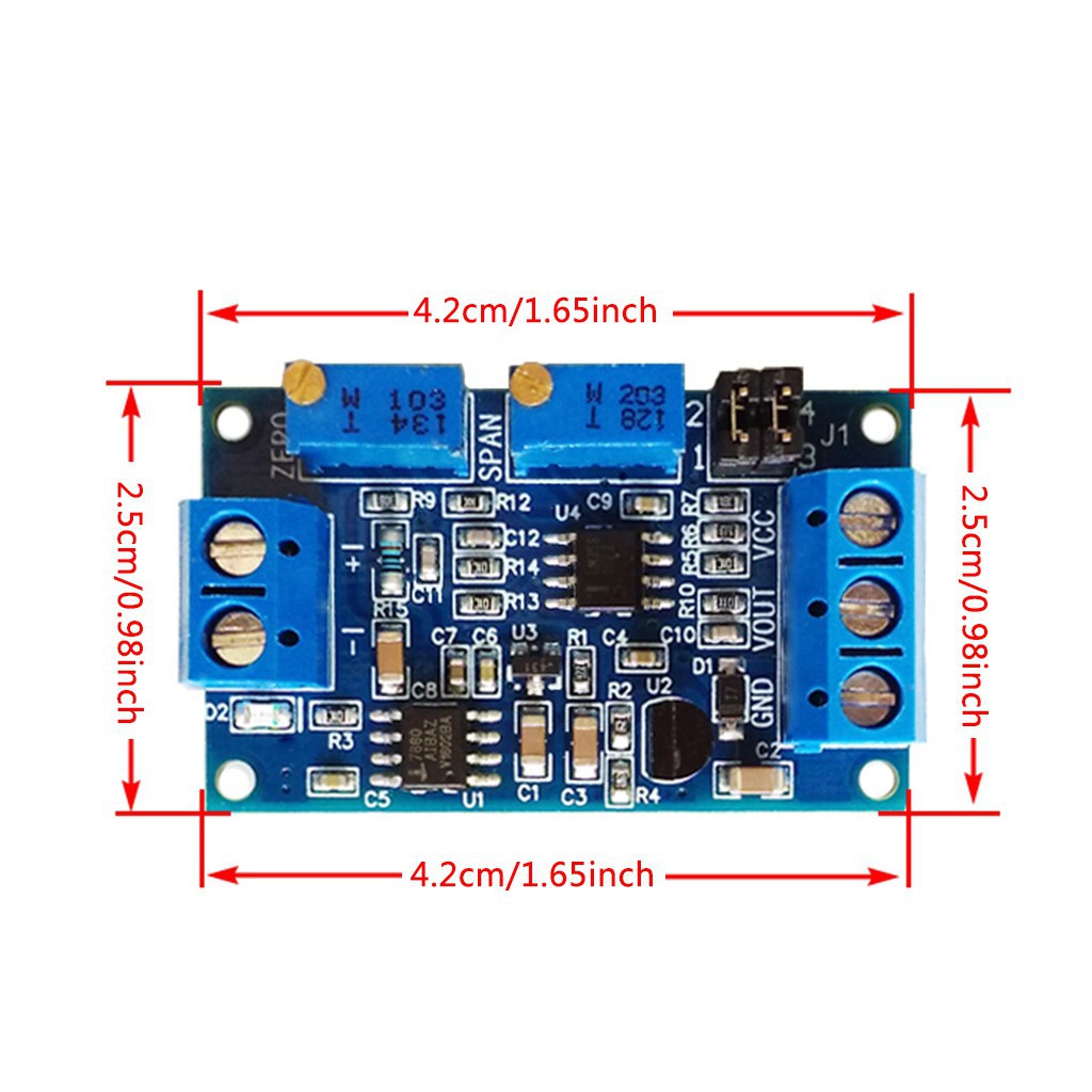 Mô đun truyền tín hiệu điện áp 0 / 4-20ma sang 0-3.3v 5V 10V