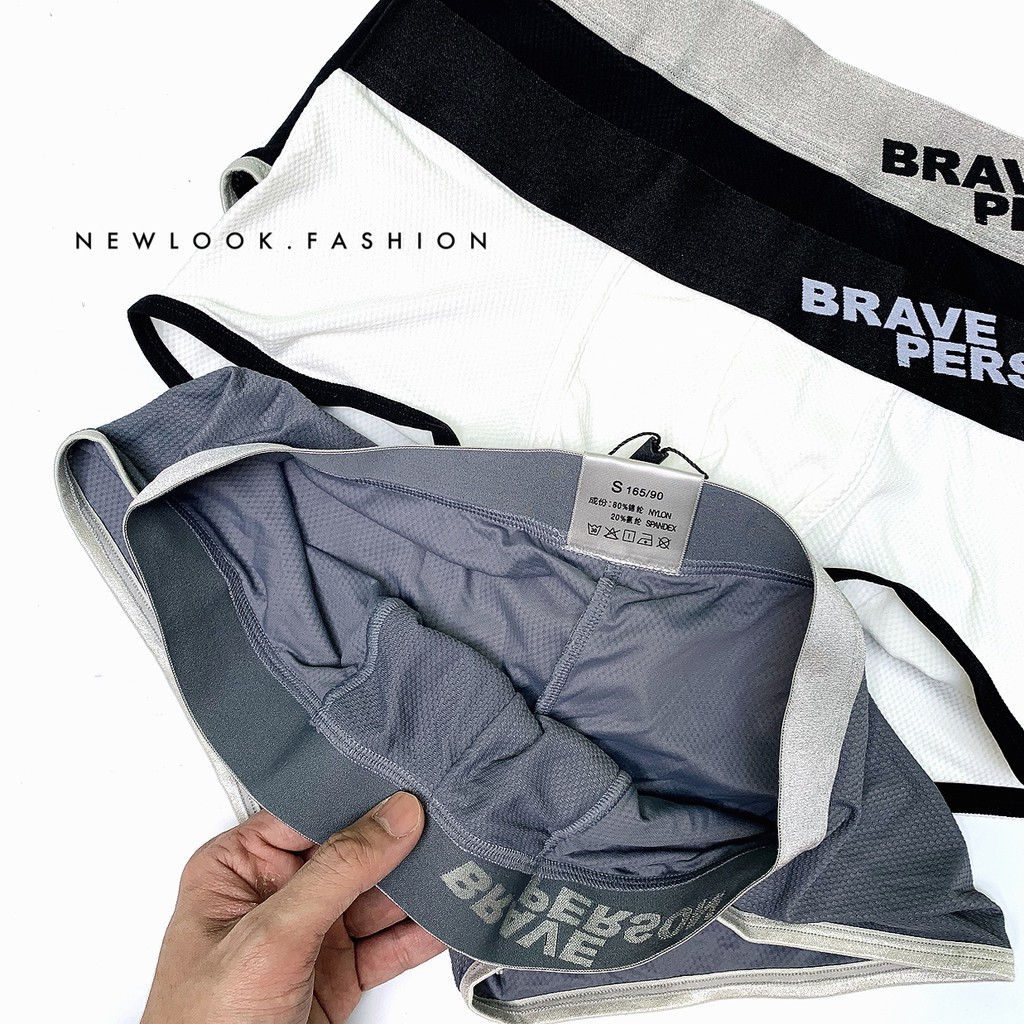 ★  QUẦN LÓT NAM SỊP ĐÙI BOXER THUN LẠNH CÓ VÂN CO GIÃN 4 CHIỀU BẢNG LƯNG QUẦN DẬP CHỮ THỜI TRANG CAO CẤP