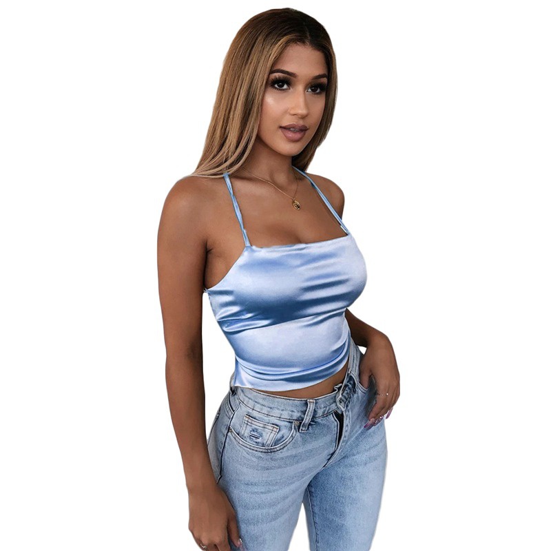 Áo Crop Top Không Tay Hở Lưng 5 Màu Trơn Thời Trang Dành Cho Nữ | BigBuy360 - bigbuy360.vn