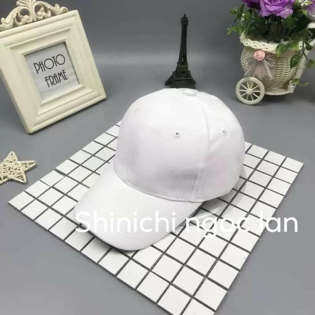 Mũ lưỡi trai trơn cho bé và mẹ