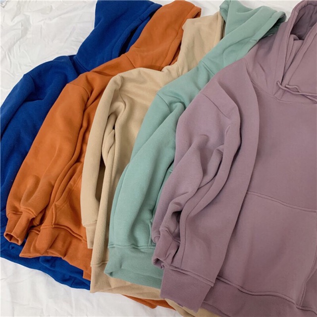 Áo khoác Hoodie trơn form rộng- hình thật chính chủ