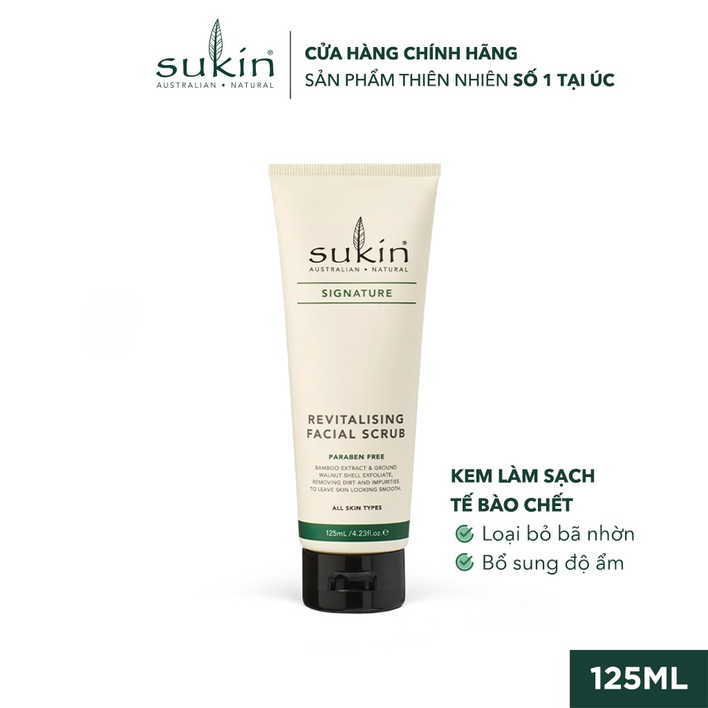 Kem Làm Sạch Tế Bào Chết Da Mặt Sukin Signature Revitalising Facial Scrub 125ml