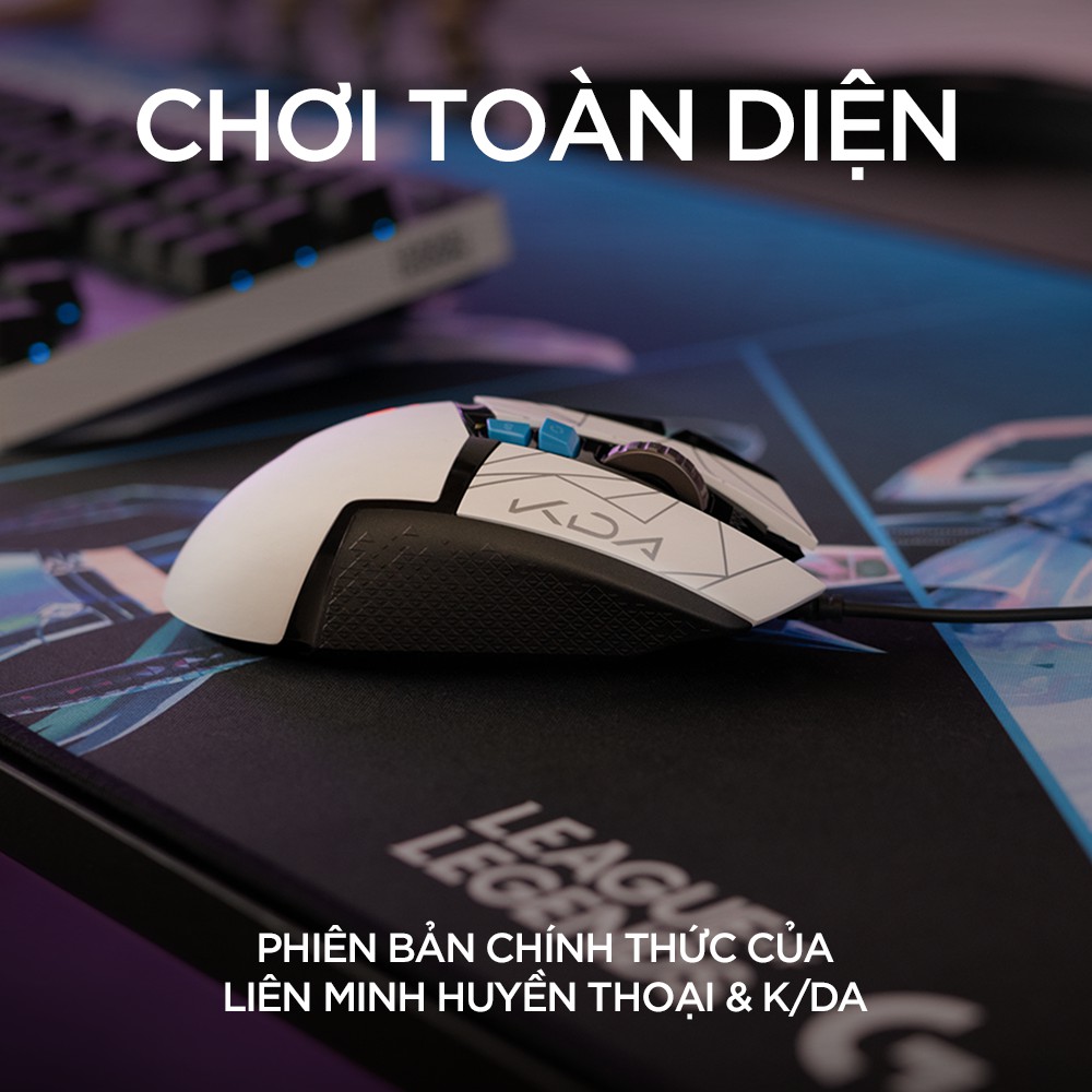 [28/4] [BST KDA LOL x LOGITECH] Chuột Game Có Dây Logitech G502 K/DA Hero - Cảm biến Hero 16K, LIGHTSYNC RGB