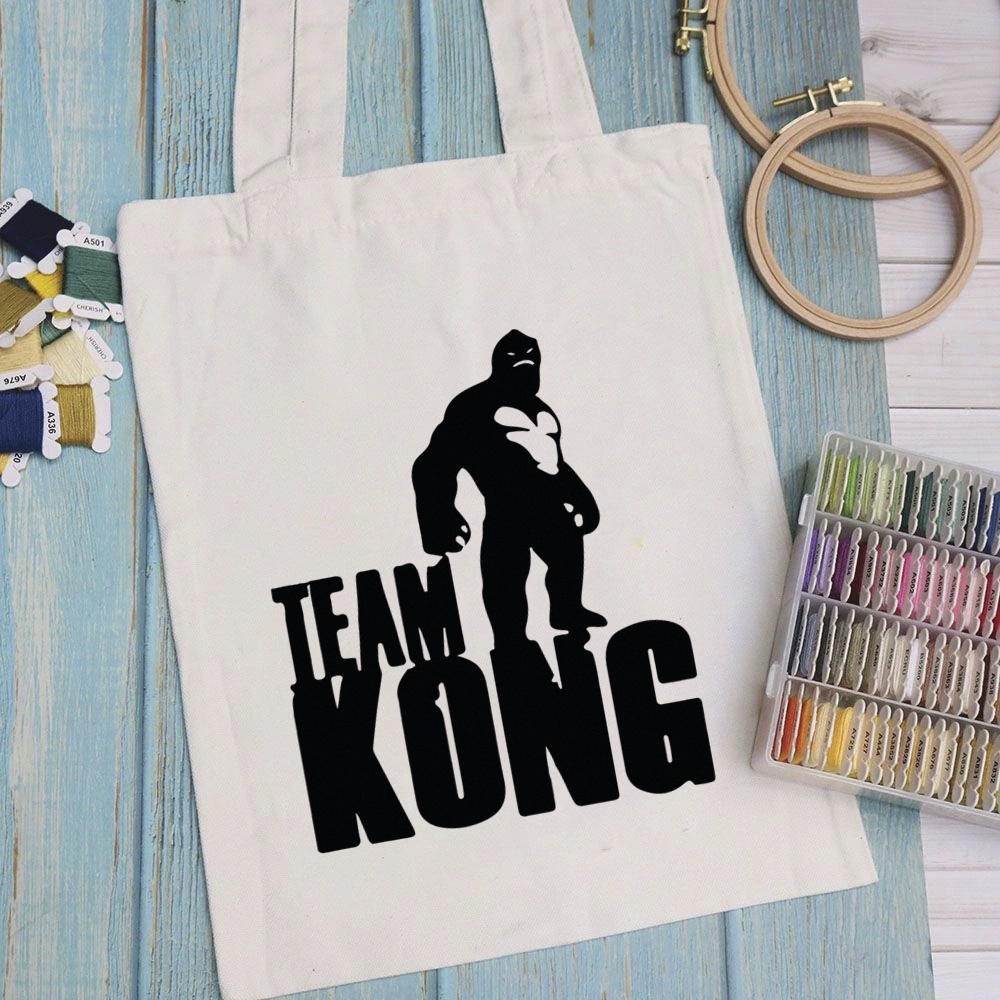 Túi vải, túi Tote GODZILLA - Mẫu 1 vải canvas dày đẹp cho nữ có khóa miệng đi học đi chơi. In hình theo yêu cầu