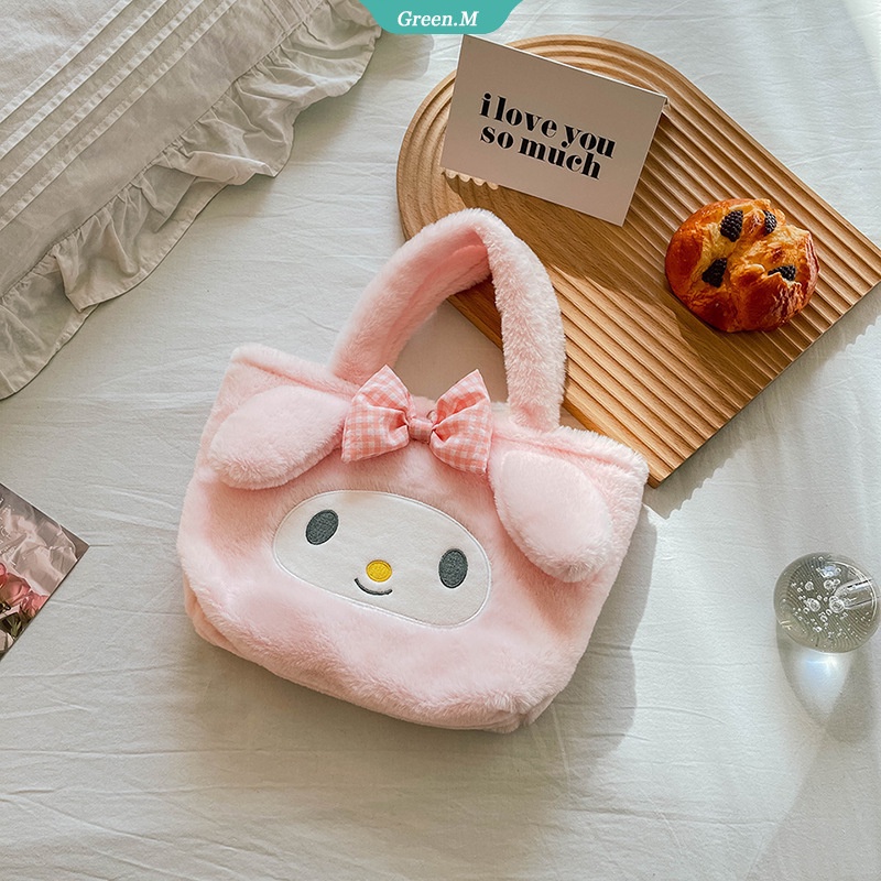 SANRIO Túi Đeo Vai Kiểu Hoạt Hình Cinnamoroll Kitty Nhồi Bông Dễ Thương Cho Bé Gái
