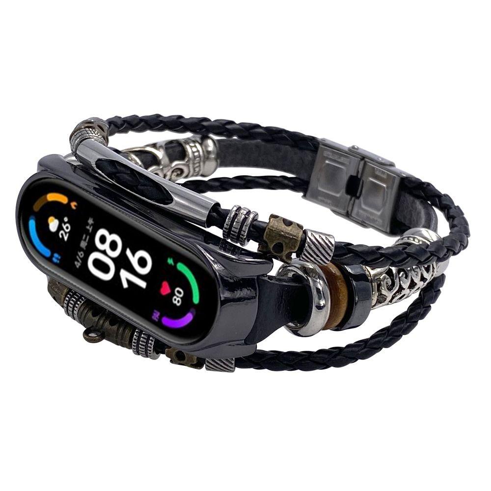 Dây Đeo Bằng Da Thật Cho Đồng Hồ Thông Minh Xiaomi Mi Band 6 5