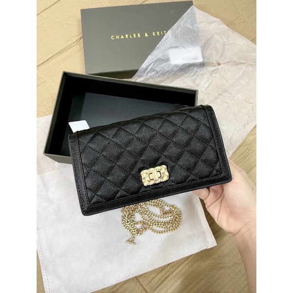 Ví dáng dài da sần khoá xoay 2022