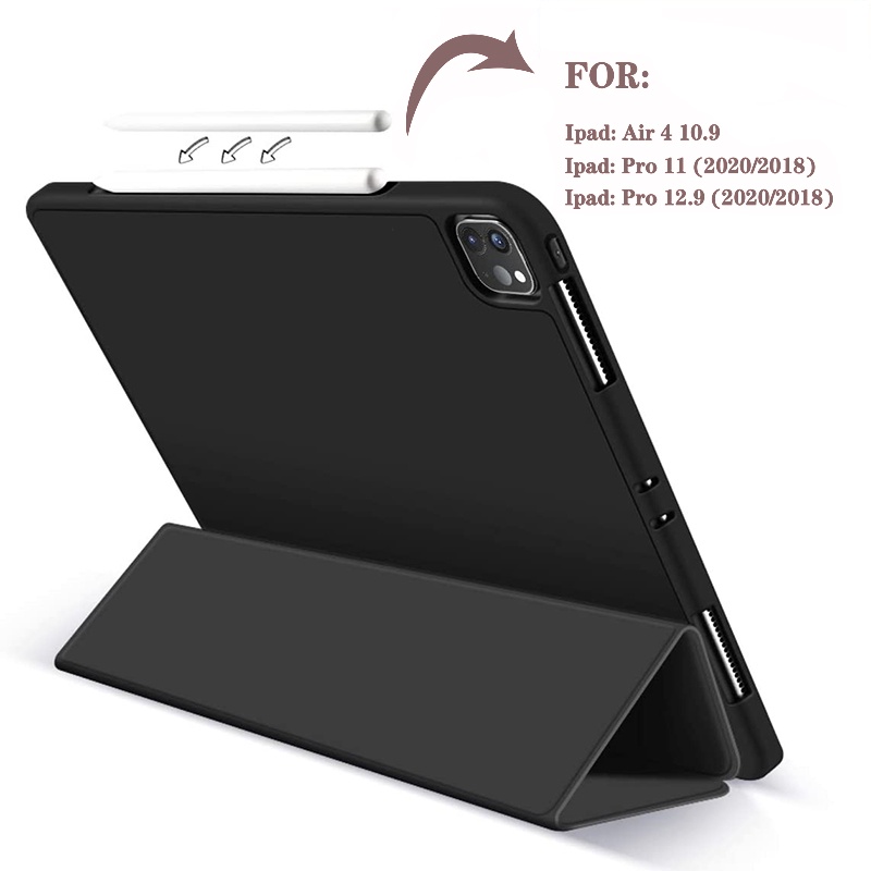 Bao da máy tính bảng có ngăn đựng bút cho IPAD GEN 8 10.2 AIR 4 10.9 PRO 11 AIR 1 6 5 9.7 AIR 3 10.5 MINI 5 MINI 4