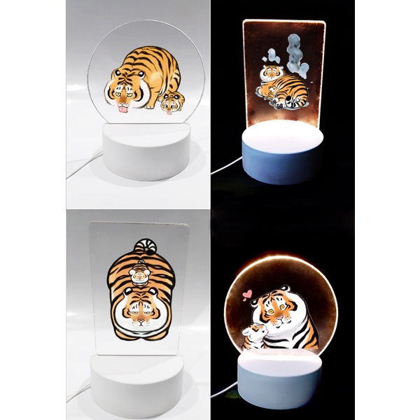 Đèn Led 3D hổ mập DLI7 Đèn Ngủ 3D Sáng Tạo cute dễ thương chonky tiger