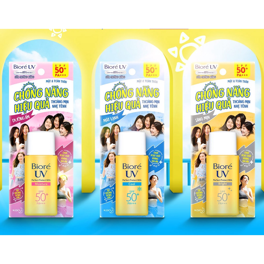 Sữa chống nắng Bioré UV Perfect Protect Milk SPF50+/PA+++ 25ml