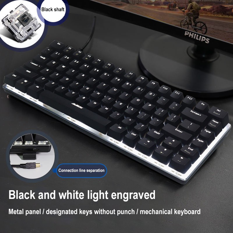 primitive Ajazz AK33 Mechanical Keyboard For Gaming  Laptop Keyboard  82 Keys Mechanical Keyboard Cool Keyboard With Back Light