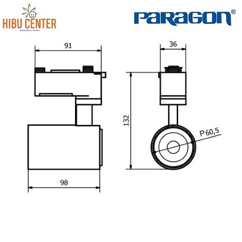 Combo 5 Bộ Đèn Led Pha Tiêu Điểm Spotlight Paragon 5W PSLTT5L/ 10W PSLTT10L/ 20W PSLTT20L Có 3 Màu Sáng Khác Nhau