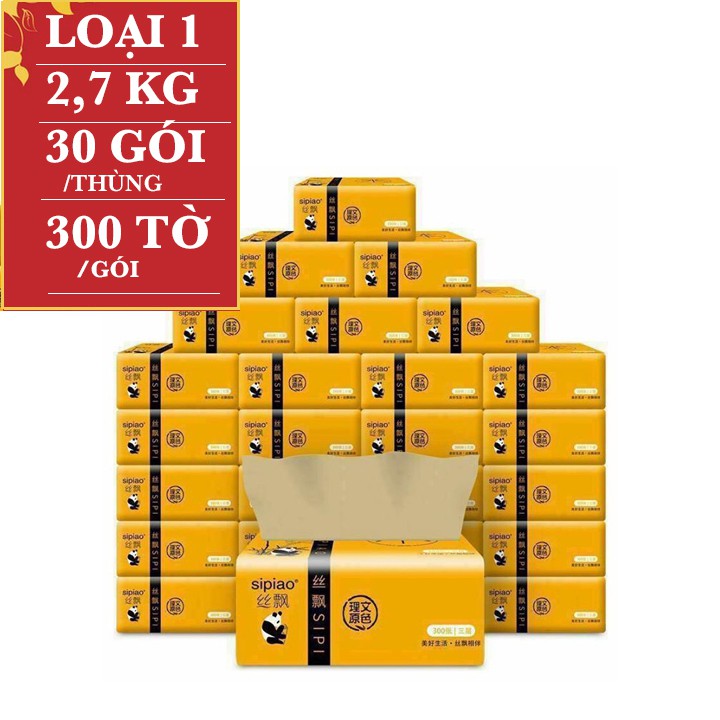 [FREESHIP❤️]THÙNG 30 GÓI GIẤY ĂN GẤU TRÚC SIPIAO LOẠI XỊN 300 TỜ