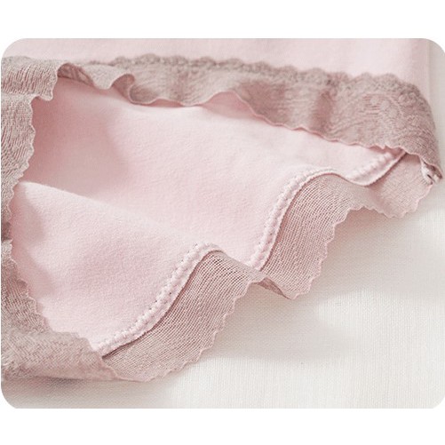 (Chọn màu, che tên) Quần lót nữ cạp cao cotton cao cấp viền ren thoáng khí | BigBuy360 - bigbuy360.vn