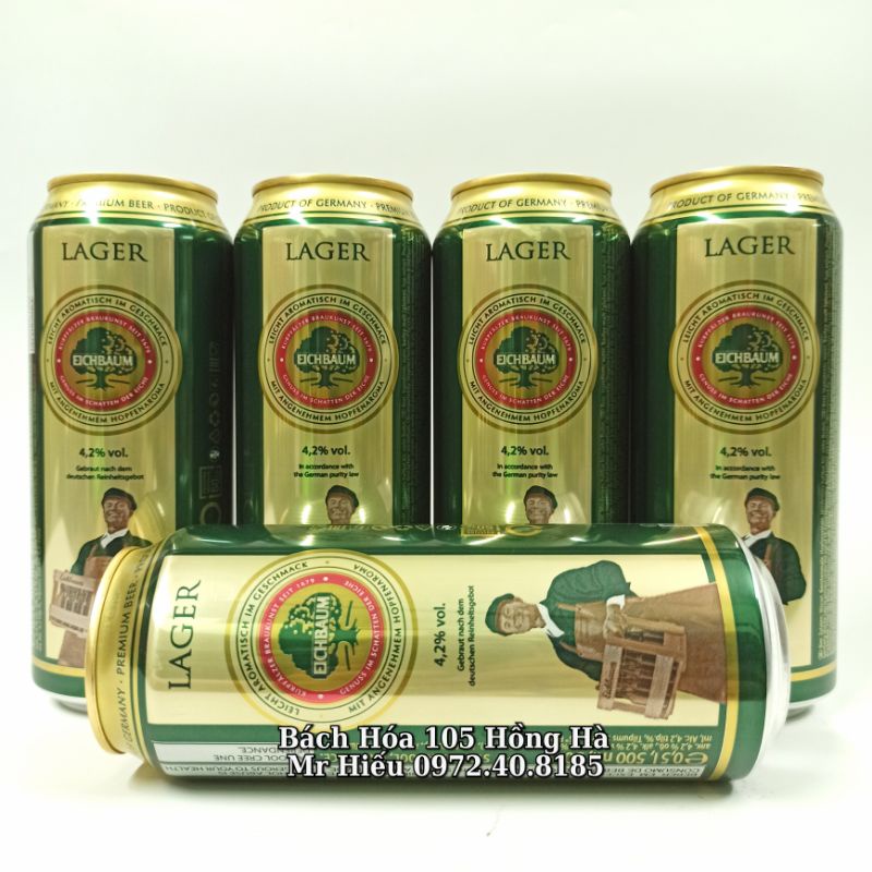 [Hỏa tốc] Bia cây sồi Eichbaur Lager 4,2% thùng 24 lon