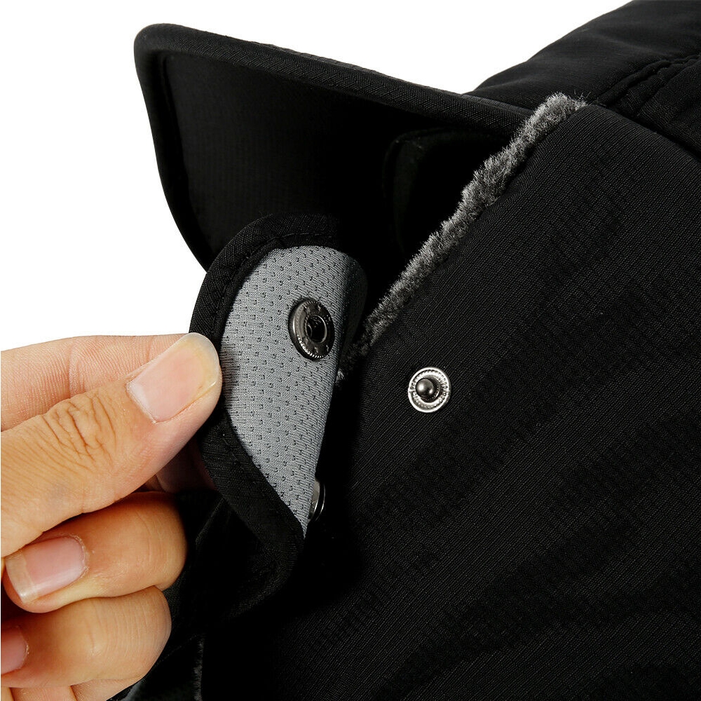 Mũ trùm đầu phối lông thú phong cách Bomber