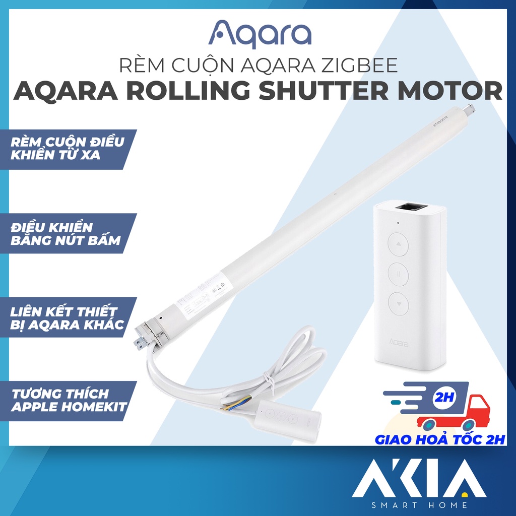 Động cơ rèm cuộn thông minh Aqara Rolling Shutter Motor, Rèm cửa điều khiển từ xa, Phiên bản Zigbee, Tương thích HomeKit