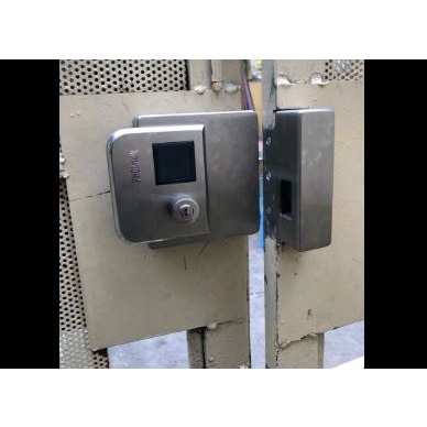 Khóa cổng KE38 cao cấp ngoài trời chống nước, chất liệu hợp kim, Mở khóa quẹt thẻ từ